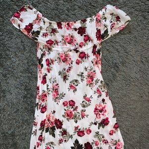 Floral off the shoulder dress